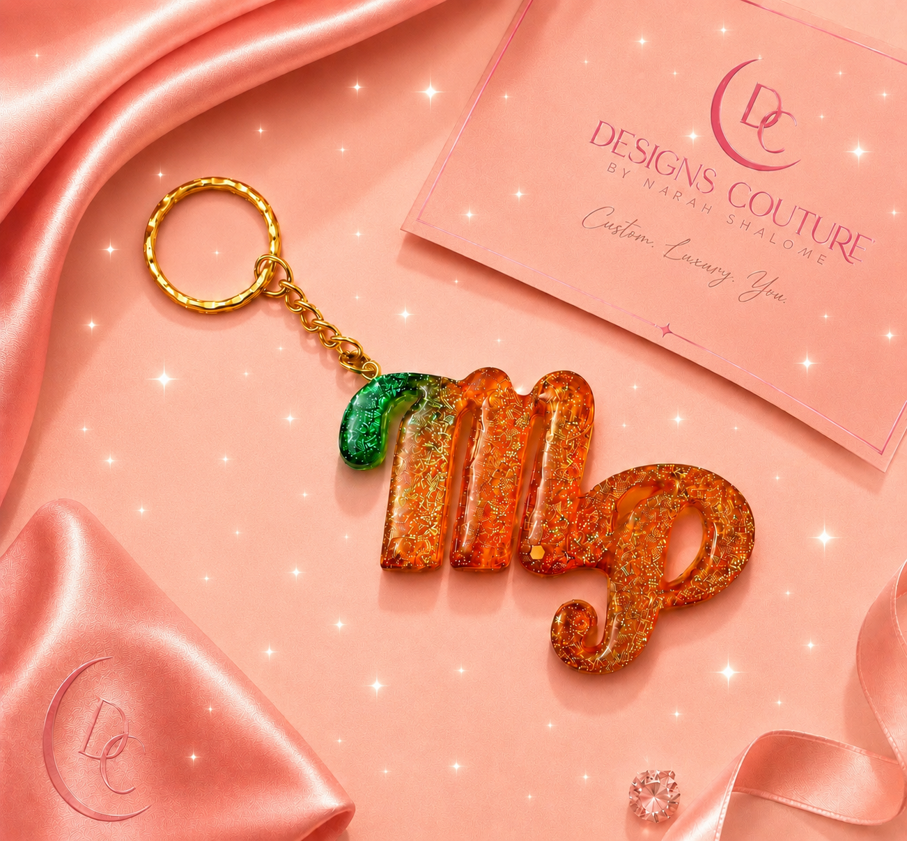 Virgo resin keychain